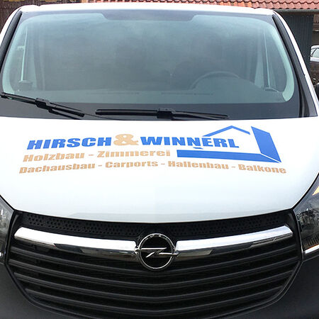 Fahrzeugbeschriftung: Transporter – Frontansicht. Produziert von Kieweg Druck & Werbetechnik in Passau